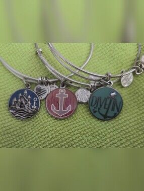 ALEX AND ANI Nautical Themed Enamel Charm Bracelets / Bangles